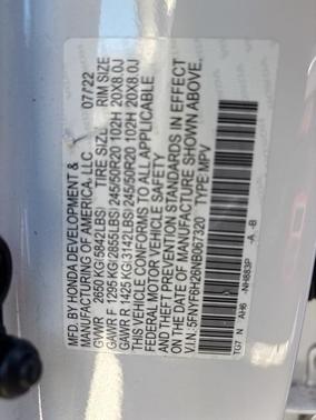 2022 Honda Pilot Special Edition