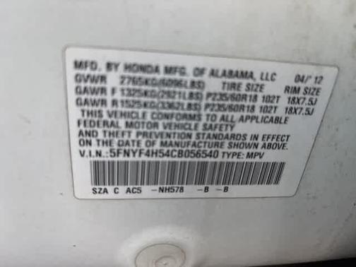 2012 Honda Pilot EX-L