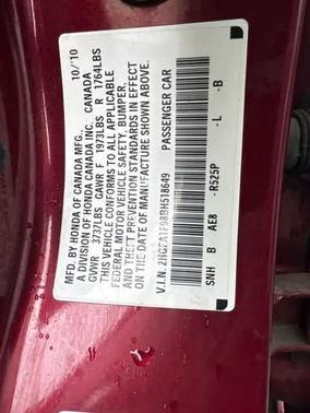 Tango Red Pearl 2011 Honda Civic EX-L