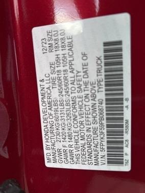 2023 Honda Ridgeline RTL