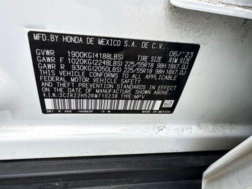 White 2024 Honda HR-V Sport