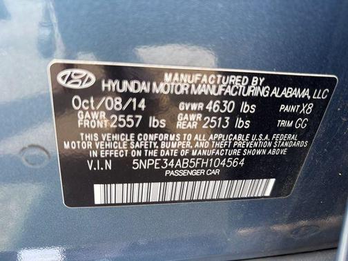 Nouveau Blue 2015 Hyundai SONATA Sport 2.0T