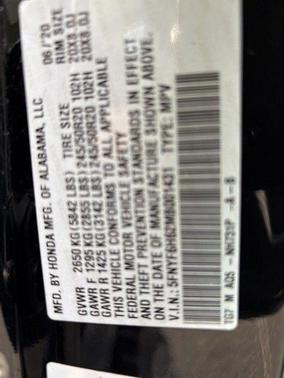 Crystal Black Pearl 2021 Honda Pilot Touring 7-Passenger