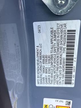 Sonic Blue 2023 Honda Civic Sport Touring