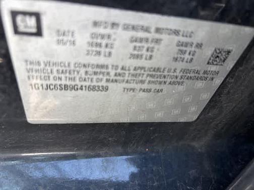 Mosaic Black Metallic 2016 Chevrolet Sonic LT