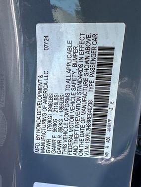 Sonic Blue 2024 Honda Civic Sport