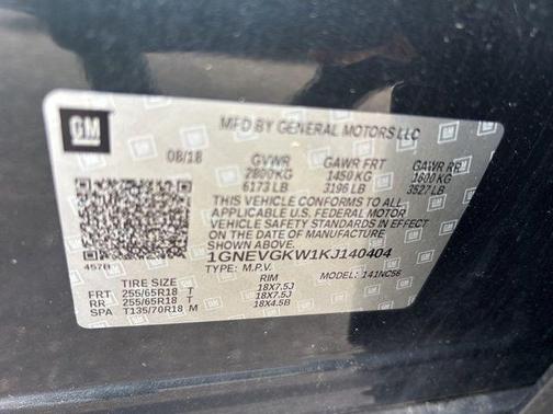 Graphite Metallic 2019 Chevrolet Traverse LT Cloth