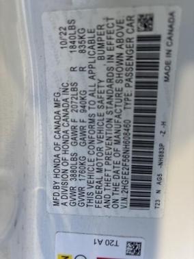 2022 Honda Civic Sport