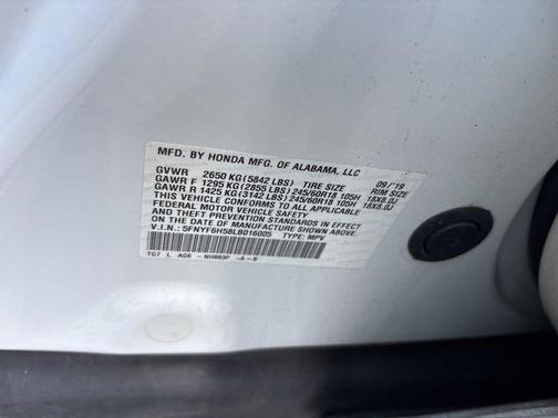 White 2020 Honda Pilot EX-L