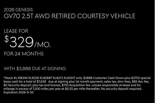 Ceres Blue 2026 Genesis GV70 2.5T