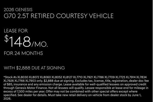 Makalu Gray 2026 Genesis G70 2.5T