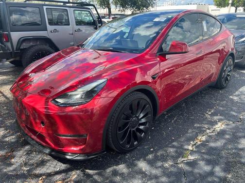 Red Multi-Coat 2023 Tesla Model Y Performance Dual Motor All-Wheel Drive