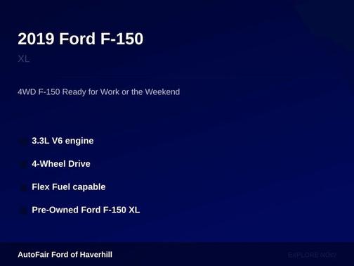 AGATE BLACK 2019 Ford F-150 XL