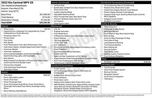 2022 Kia Carnival SX