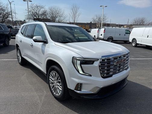 White Frost Tri-Coat 2025 GMC Acadia Denali