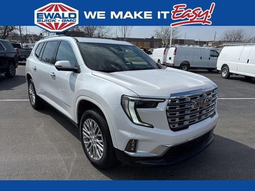 White Frost Tri-Coat 2025 GMC Acadia Denali