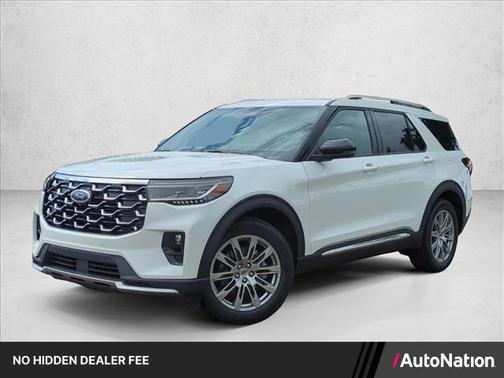 Star White Metallic Tri-Coat 2026 Ford Explorer Platinum