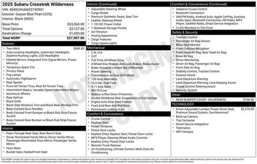 2025 Subaru Crosstrek Wilderness