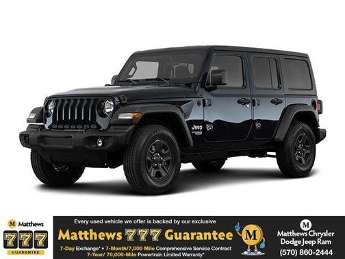Black Clearcoat 2022 Jeep Wrangler Unlimited Sport