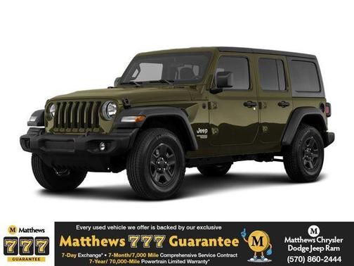 Sarge Green Clearcoat 2022 Jeep Wrangler Unlimited Sport