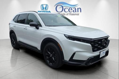Platinum White Pearl 2025 Honda CR-V Hybrid Sport AWD