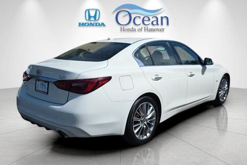 Pure White 2018 INFINITI Q50 3.0t LUXE