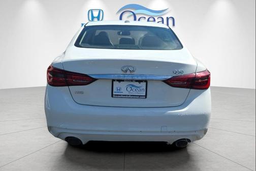 Pure White 2018 INFINITI Q50 3.0t LUXE