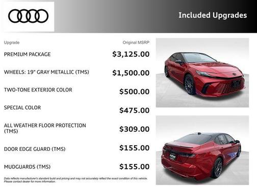 Supersonic Red/Midnight Black Metallic 2025 Toyota Camry XSE