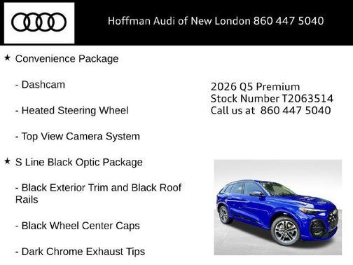 Ultra Blue Metallic 2026 Audi Q5 Premium TFSI quattro S tronic