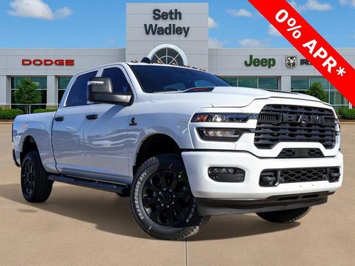 Bright White Clearcoat 2026 RAM 2500 Black Express Crew Cab 4x4 6'4' Box