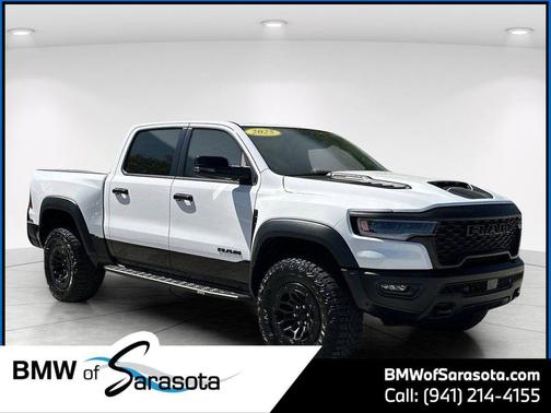 Bright White Clearcoat 2025 RAM 1500 RHO Crew Cab 4x4 5'7' Box