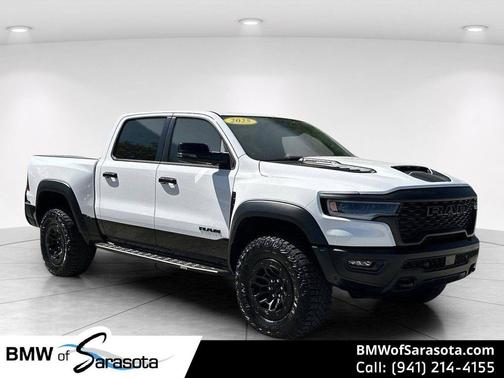 Bright White Clearcoat 2025 RAM 1500 RHO Crew Cab 4x4 5'7' Box