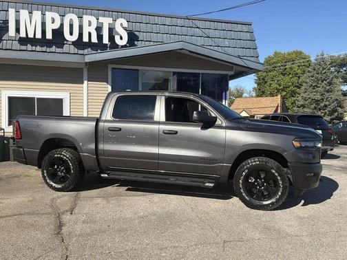 Gray 2025 RAM 1500 Warlock 4x4 Crew Cab 5'7'' Box
