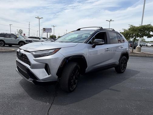 Silver Sky Metallic/Midnight Black Metallic 2024 Toyota RAV4 Hybrid SE