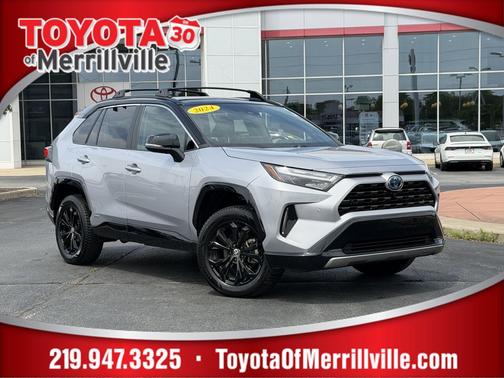 Silver Sky Metallic/Midnight Black Metallic 2024 Toyota RAV4 Hybrid SE