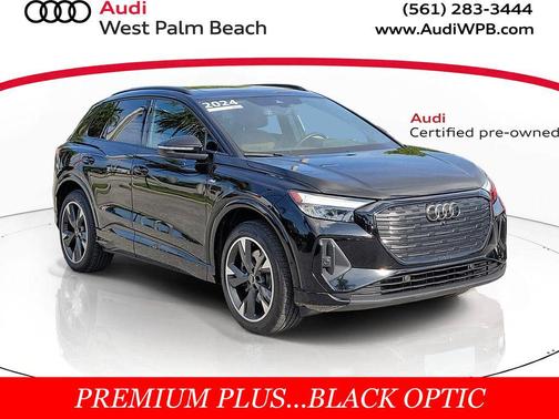 Mythos Black Metallic 2024 Audi Q4 e-tron 50 Premium Plus