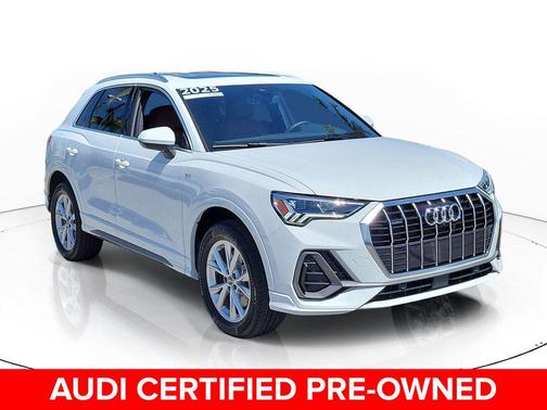 Glacier White Metallic 2025 Audi Q3 45 S line Premium Plus