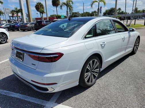 Glacier White Metallic 2023 Audi A8 L 55 TFSI quattro Tiptronic