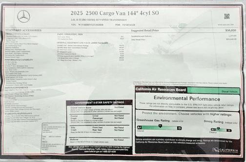 2025 Mercedes-Benz Sprinter 2500 Standard Roof