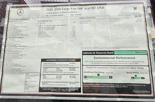 2025 Mercedes-Benz Sprinter 2500 Standard Roof
