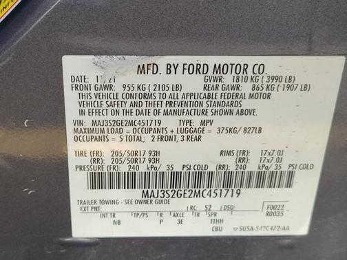 2021 Ford EcoSport SE