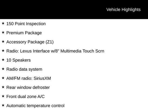 Obsidian Black 2024 Lexus ES 300h 300H