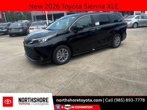 Midnight Black Metallic 2026 Toyota Sienna XLE