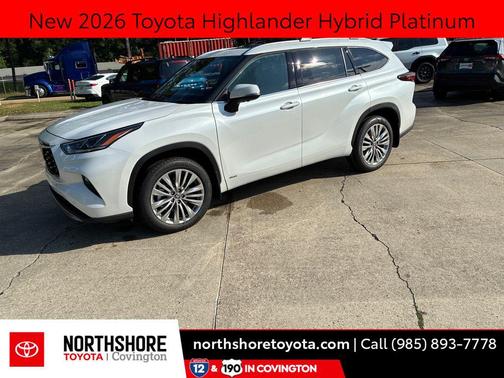 Wind Chill Pearl 2026 Toyota Highlander Hybrid Platinum