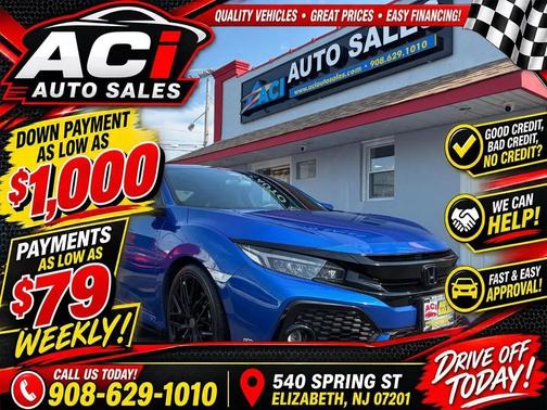 Aegean Blue Metallic 2018 Honda Civic Si