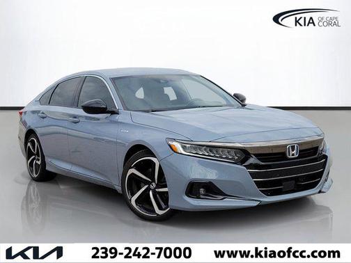 Platinum White Pearl 2022 Honda Accord Hybrid Sport