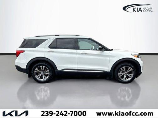 STAR WHITE MET TRI-COAT 2020 Ford Explorer Platinum