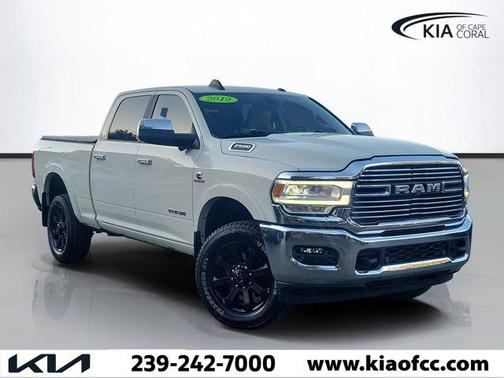 Pearl White 2019 RAM 2500 Laramie Crew Cab 4x4 6'4' Box