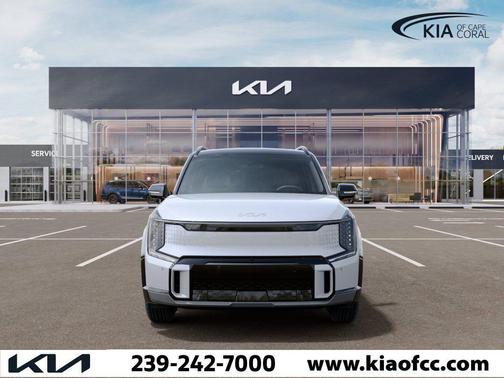 Glacial White Pearl/Ebony Black Roof 2026 Kia EV9 GT-Line