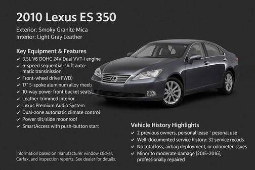 2010 Lexus ES 350 Base